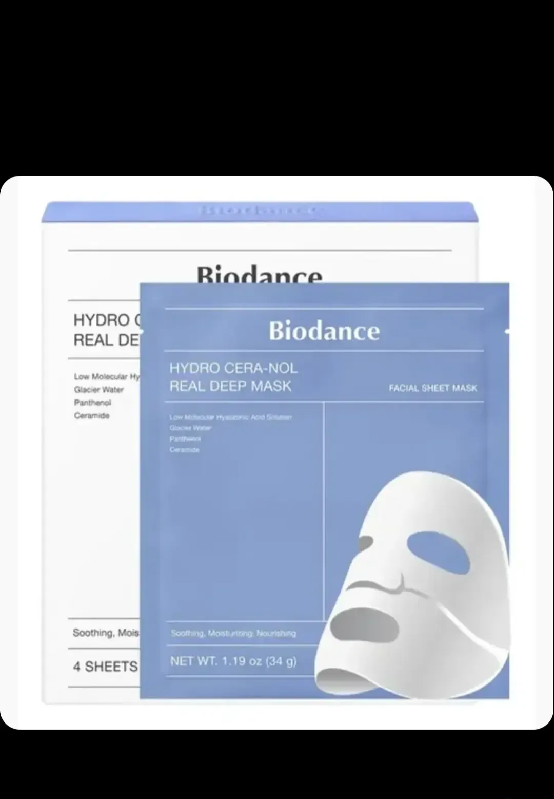 ماسک بیو کلاژن آبرسان عمیق بایودنس (آبی) Biodance Bio-Collagen Real Deep Moisture Mask، تصویر ۱