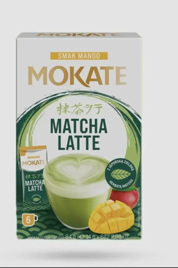 ماچا لاته با طعم انبه موکاته(ماچا ژاپنی) MATCHA LATTE MOKATE MANGO، تصویر ۱