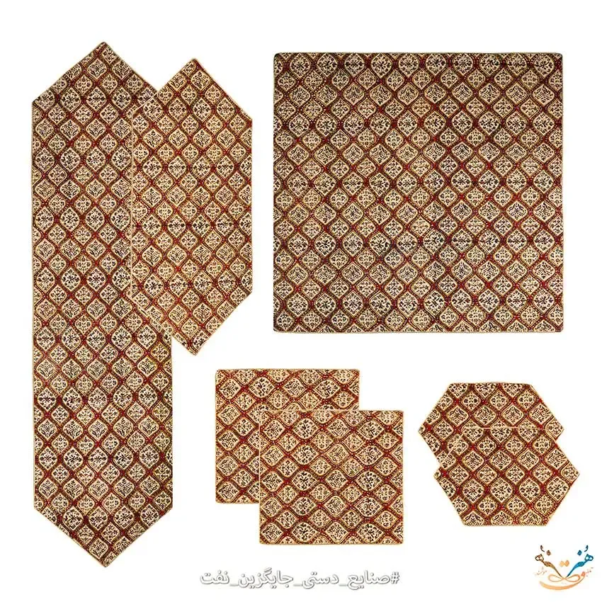 رومیزی و پرده قلمکار طرح مسجد شیخ لطف ا...، تصویر ۴
