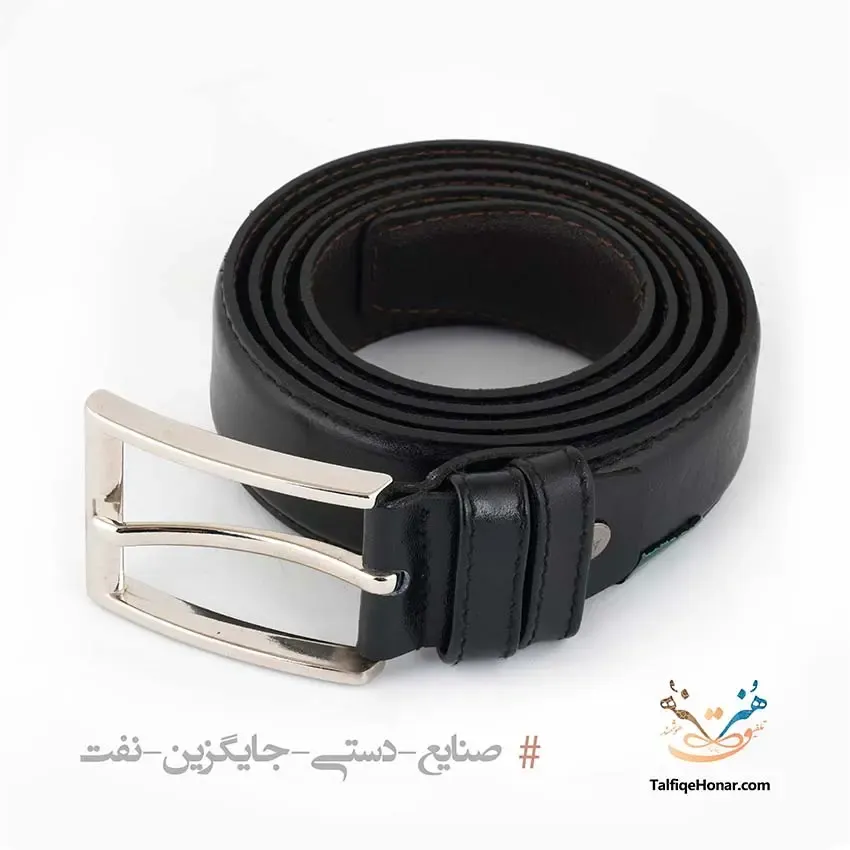 مجموعه کیف کتی، جاکارتی و کمربند؛ چرم گاوی؛ رنگ مشکی، تصویر ۱