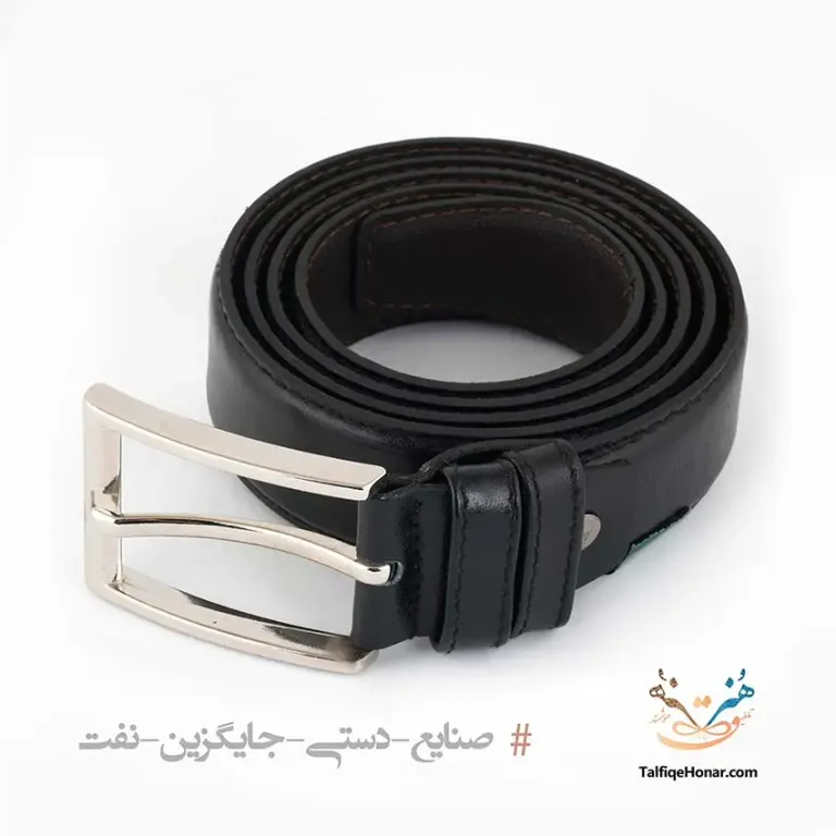 مجموعه کیف کتی، جاکارتی و کمربند؛ چرم گاوی؛ رنگ مشکی