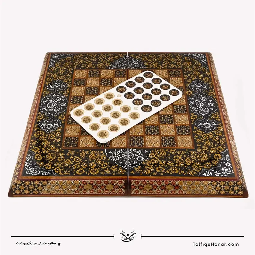 تخته نرد خاتم ومنییاتور سایز 50*50، تصویر ۳