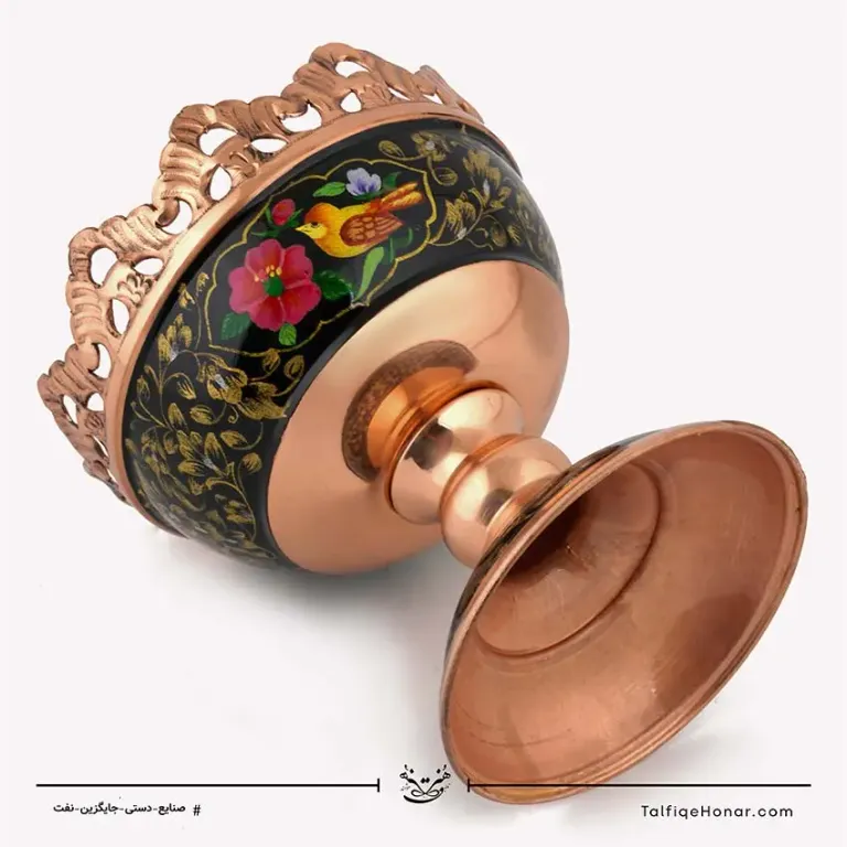 آجیل خوری مس تشعیر کاری سایز 13