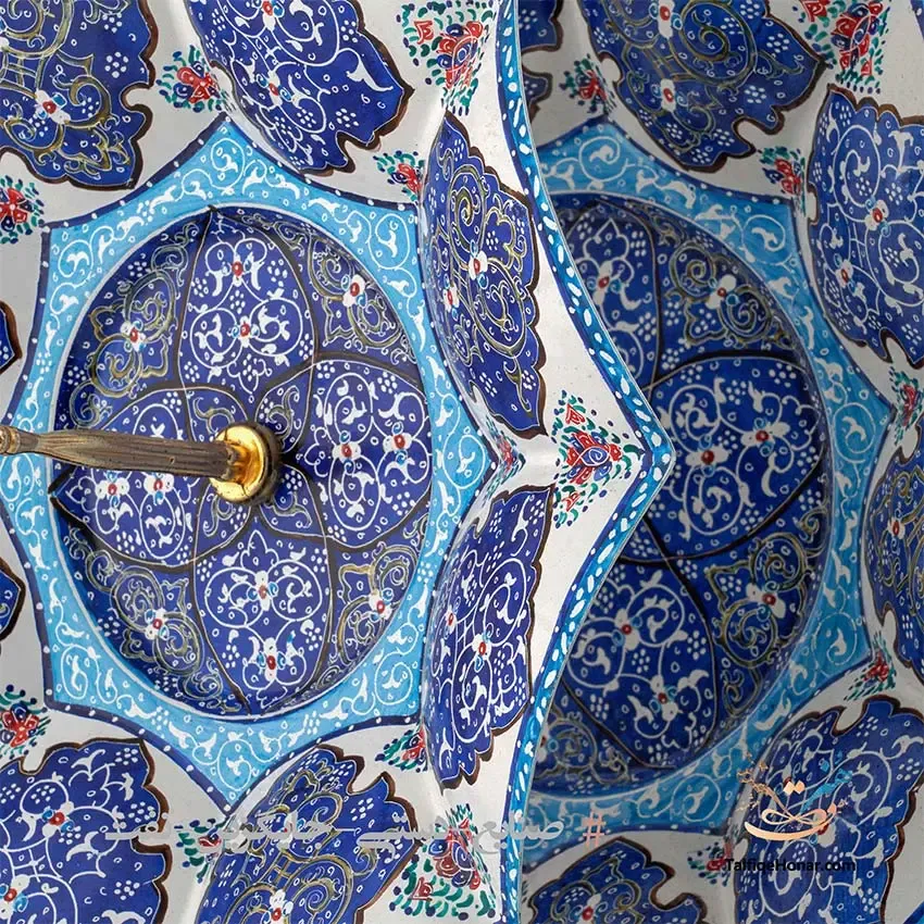 شیرینی خوری دو طبقه مس میناکاری، تصویر ۵