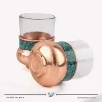 سرویس 6 نفره چای خوری مس فیروزه کوبی، تصویر ۲