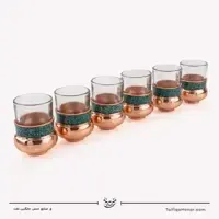 سرویس 6 نفره چای خوری مس فیروزه کوبی، تصویر ۳