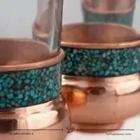 سرویس 6 نفره چای خوری مس فیروزه کوبی، تصویر ۵