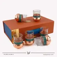 سرویس 6 نفره چای خوری مس فیروزه کوبی، تصویر ۸