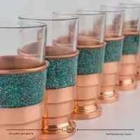 سرویس 6 نفره شربت خوری مس فیروزه کوبی، تصویر ۴