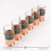 سرویس 6 نفره شربت خوری مس فیروزه کوبی، تصویر ۵