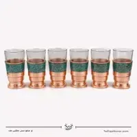 سرویس 6 نفره شربت خوری مس فیروزه کوبی، تصویر ۶