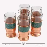 سرویس 6 نفره شربت خوری مس فیروزه کوبی، تصویر ۸