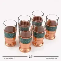 سرویس 6 نفره شربت خوری مس فیروزه کوبی، تصویر ۹