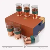 سرویس 6 نفره شربت خوری مس فیروزه کوبی، تصویر ۱۲
