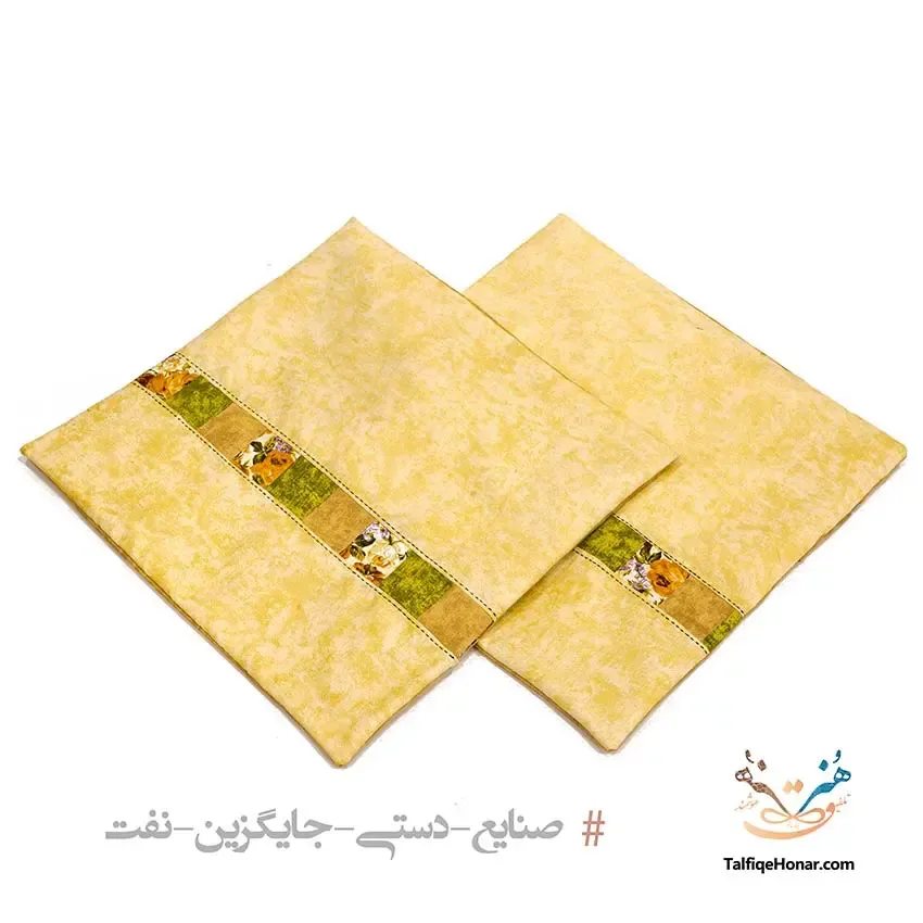 ست رانر و کوسن چهل تکه دوزی و اپلیکه دوزی طرح آفتابگردان، تصویر ۶