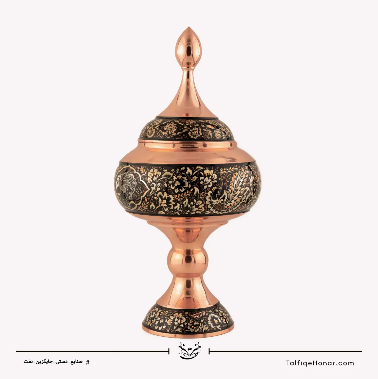 شکلات خوری مس الماس تراش طرح ویژه نقره سایز45 کد10002، تصویر ۱