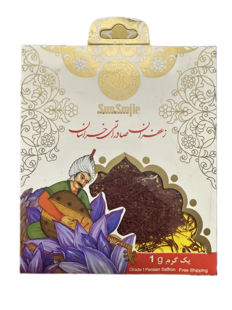 زعفران پاکتی مینیاتوری یک گرمی سان اسمایل - درجه یک قائنات