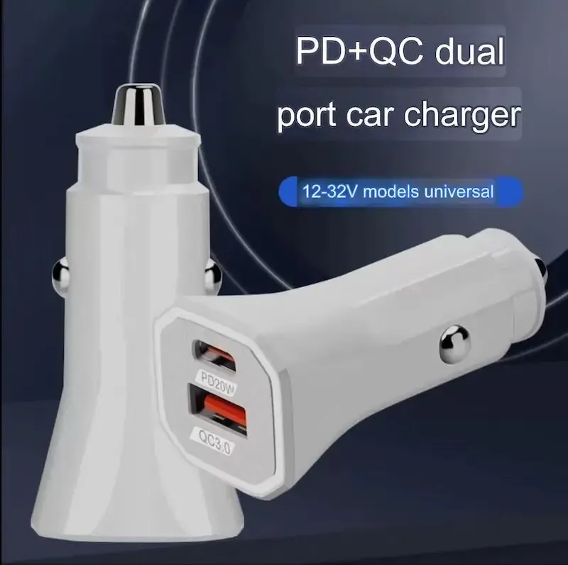 شارژر فندکی X-HANZ دو خروجی 38 وات (USB-C PD + USB-A QC 3.0)، تصویر ۱