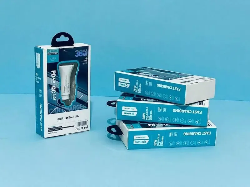 شارژر فندکی X-HANZ دو خروجی 38 وات (USB-C PD + USB-A QC 3.0)، تصویر ۲